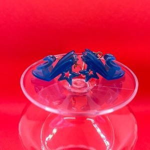 Blue Barbie shoe earrings!! 👠 Handmade! 👋